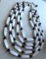 Vintage Black and White Multi Strand Necklace Hong Kong