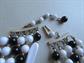 Vintage Black and White Multi Strand Necklace Hong Kong