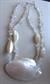 Vintage Mother of Pearl Shell and Quartz Nugget Necklace 