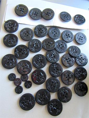 Vintage Navy Pea Coat Buttons 1 1/4
