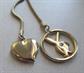 Vintage Palyboy Bunny Heart Charms Slide Mesh Necklace