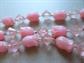 Vintage Pink Lucite Tulips Necklace 1950's Jewelry