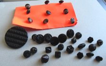 Antique Black Buttons some Tinies Sewing Notions Quliting