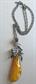 Sterling Silver Art Nouveau Style Pendant and Chain Amber? Fine Jewelry