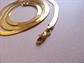 Gold Tone Snake Chain Necklace Travel Safe Jewelry