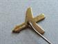 Vintage 1970's Swiss Air Stick Pin Huguenin le Locle Airplane Collectibles 