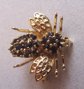 Sapphires? Bee Pin Figural Brooch