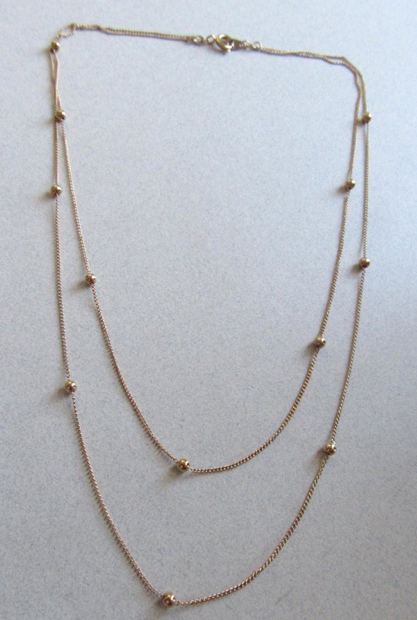 Minimalist Double Ball Dainty Chain Travel Safe Jewelry