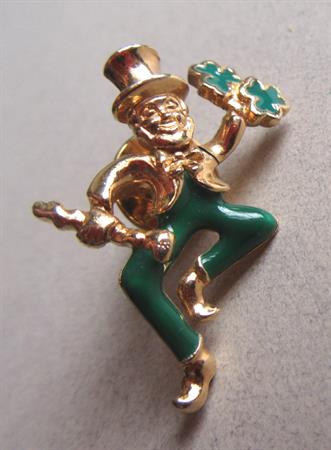 Vintage Avon Leprechaun ShamrocksTie Tac St. Patty's Day
