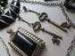 Black Jewelry Lot 1980's and Up Necklaces Earrings