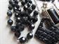 Black Jewelry Lot 1980's and Up Necklaces Earrings