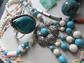 Vintage Faux and Genuine Turquoise Jewelry Lot
