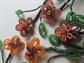 Vintage French Glass Beaded Flower Pics Crafting