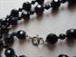 Faceted Black Glass Necklace Beads