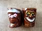 Vintage 1950's Comical Shot Glass Set Japan Tiki Bar 