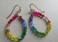 Rainbow Crystal Pierced Earrings Gay Pride