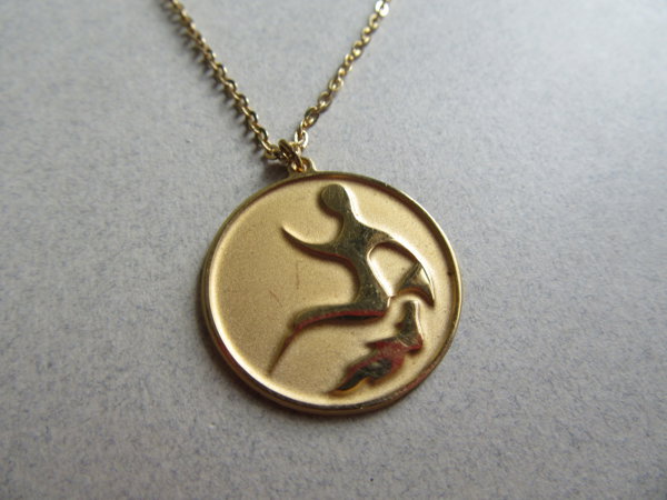 Vintage Hallmark Aquarius Pendant Necklace Jan Feb Birthday