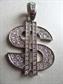 Large Rhinestone Dollar Sign Pendant