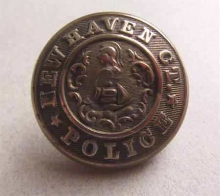 Vintage Obsolete New Haven Connecticut Police Uniform Button