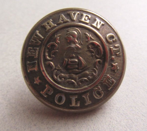 Vintage Obsolete New Haven Connecticut Police Uniform Button