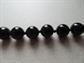Vintage Black Glass Necklace Beads Signed Jewelry