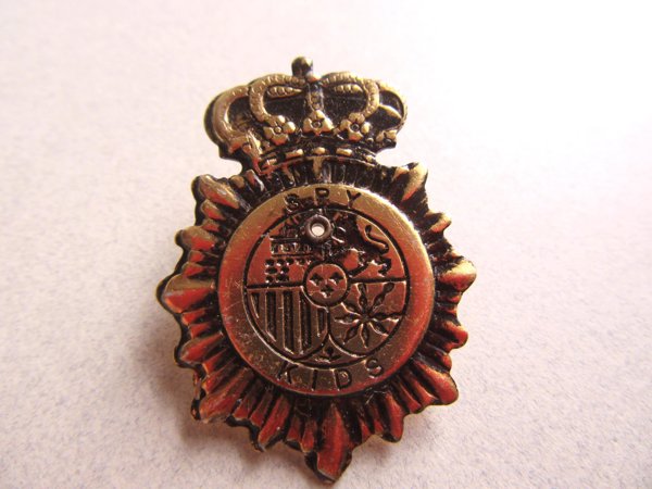 Vintage Spy Kids Aluminum Crown Badge Collectibles