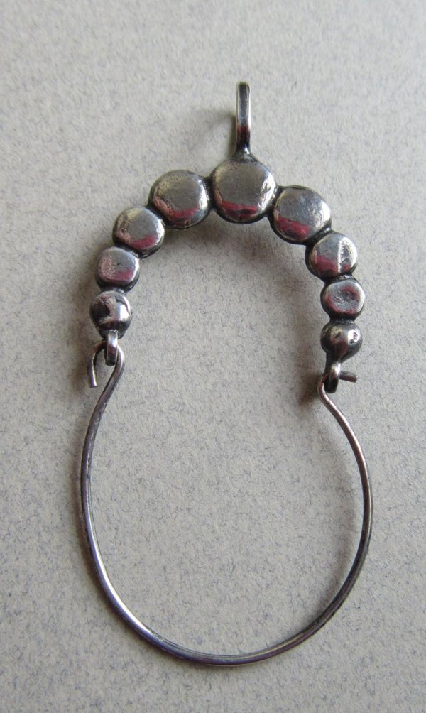 Vintage 1980's Sterling Silver Charm Holder Pendant Fine Jewelry