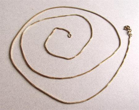 Vintage Signed Danecraft Sterling Silver Gold Wash Box Chain Italy Fine Jewelry