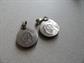 Two Vintage Eaten Apple Sterling Mexican Silver Apple Pendants Fine Jewelry