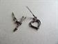 Sterling Silver Heart and Arrow Toggle Clasp Jewelry Making supplies