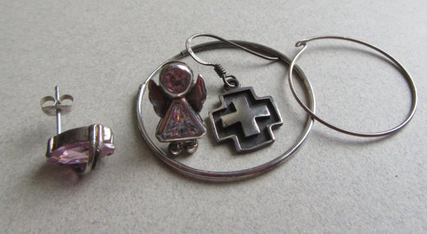 Single Sterling Silver Earrings Lot Fine Jewelry