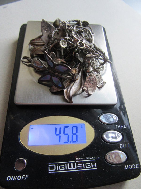Scrap Sterling Silver Lot 45.8 Grams Some Wearable Jewelry Making Supplies
