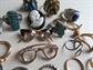 Vintage Junk Rings Lot And Eyeglass Pins