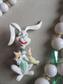 1950's Necklace Hong Kong And Anthropomorphic Spring Head Rabbit Pin