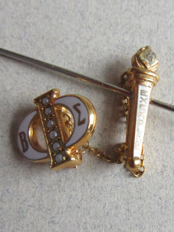 Vintage Beta Sigma Phi Exemplar Pin Sorority Fraternal