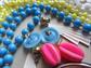 Fun Vintage and Up Jewelry Lot Mod Necklace  Brady Bunch Pin 