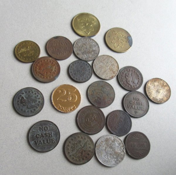 Vintage Arcade Token Lot Amusement Collectibles