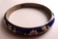Vintage Cloisonné Blue Bangle Bracelet