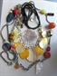 Mother of Pearl Mixed Media Necklace Lot Tribal