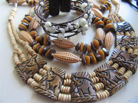 Vintage and Up Tribal Jewelry Lot Necklaces Bracelets boho