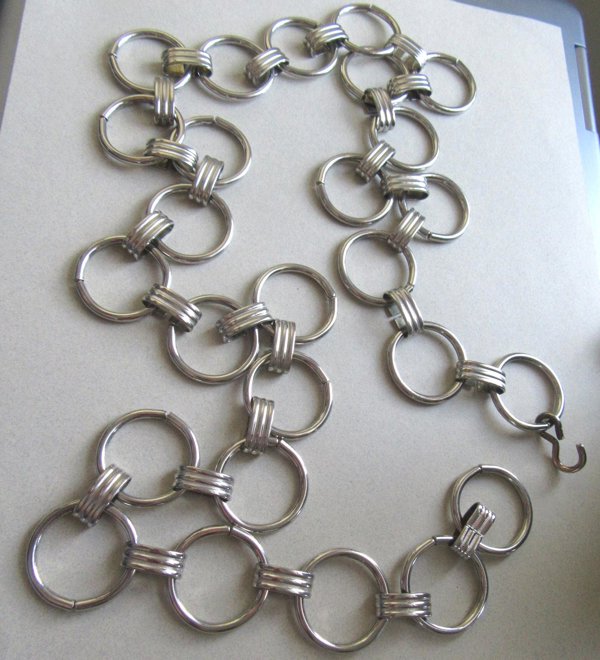 Vintage Silver Tone Chain Belt
