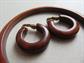 Vintage Mid Century Bakelite Infused Bracelet And Earrings