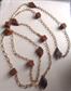 Mid Century Bakelite Infused Wood Geometric Necklace