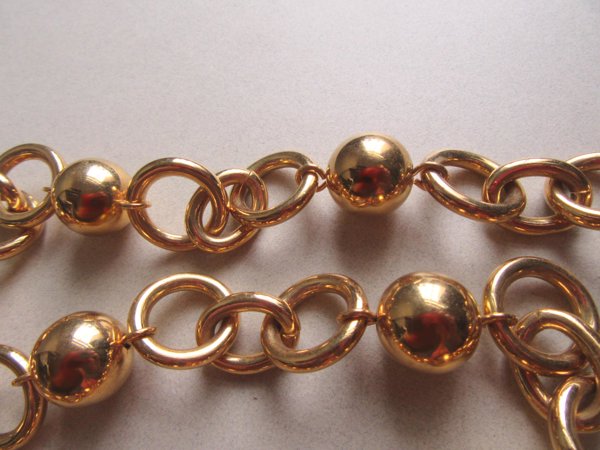 Vintage Monet HEAVY Ball Chain Necklace Signed Jewelry