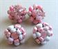 1950's Pink Cluster Clip Earrings Japan Vintage Jewelry
