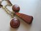 Mid Century Bakelite Infused Wood Necklace and Earrings