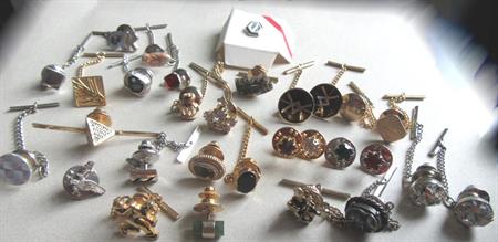 Vintage tie Tacs Lot Fabulous Assortment Mens Jewelry