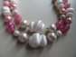 1950's Pink Cotton Candy Necklace Japan Vintage Jewelry