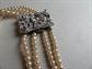 Vintage 1950's Cream Glass Pearls Are Rhinestone Clasp Never Worn