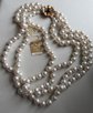 1950's Faux Pearl Multi Strand Necklace Vintage Jewelry